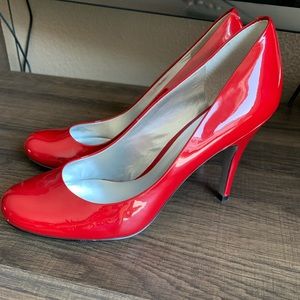 Fancy Red Jessica Simpson patent leather pumps
